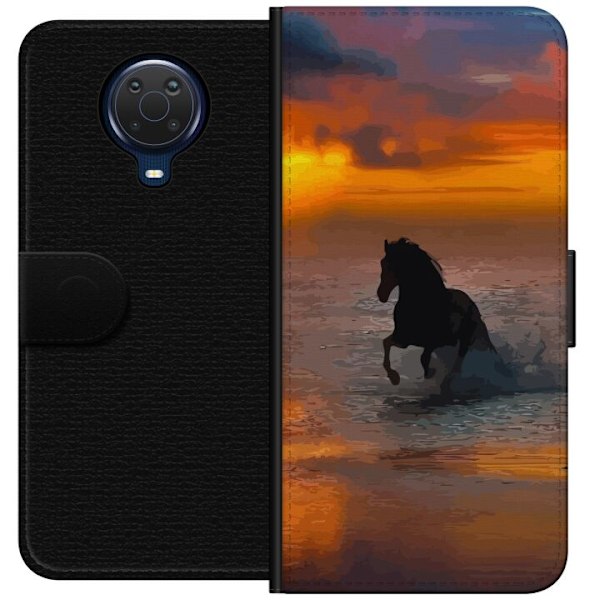 Nokia G20 Tegnebogsetui Hest Solnedgang
