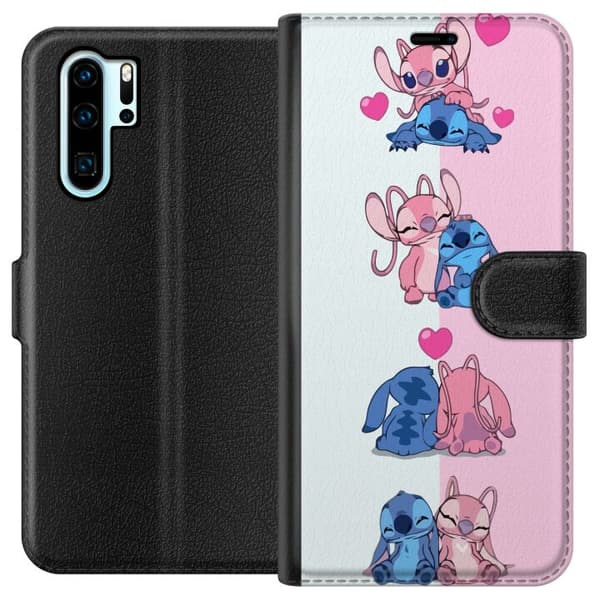 Kompatibel Tegnebogsetui til Huawei P30 Pro Lilo & Stitch