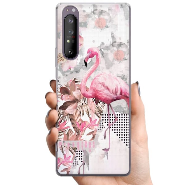 Sony Xperia 1 II TPU Mobilskal Flamingo