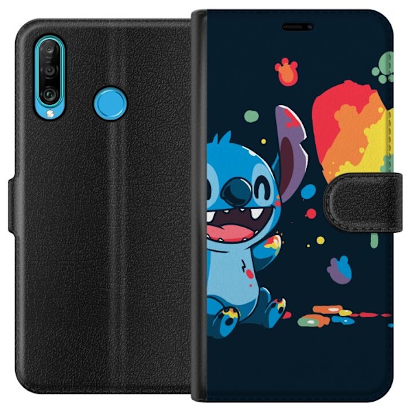 Huawei P30 lite Lommeboketui Stitch maler