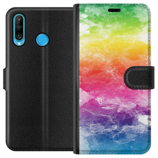 Huawei P30 lite Tegnebogsetui Vandfarvet Fade