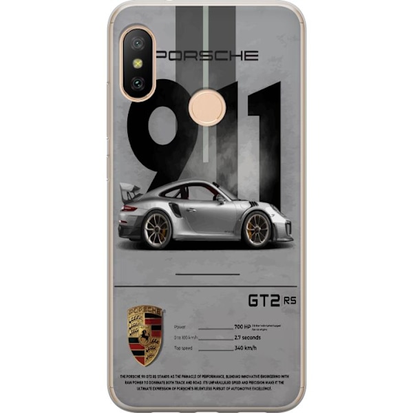 Xiaomi Redmi 6 Pro Gjennomsiktig deksel Porsche 911