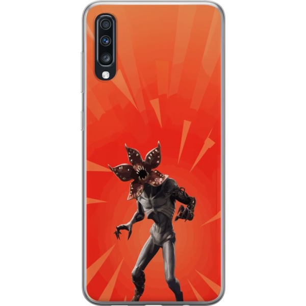 Samsung Galaxy A70 Läpinäkyvä kuori Fortnite - Demogorgon