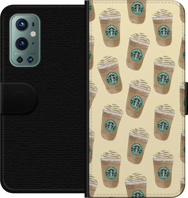 Kompatibelt Lommeboketui til OnePlus 9 Pro Kaffemønster