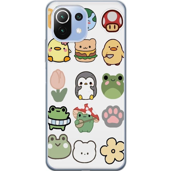 Xiaomi Mi 11 Lite Genomskinligt Skal Kawaii Friends – söta figurer i japansk stil