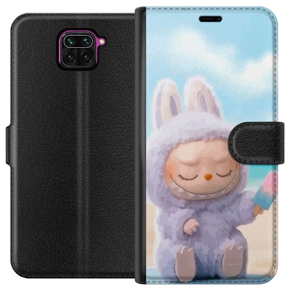 Xiaomi Redmi Note 9 Lompakkokotelo Labubu Vaaleanpunainen Tunnelma