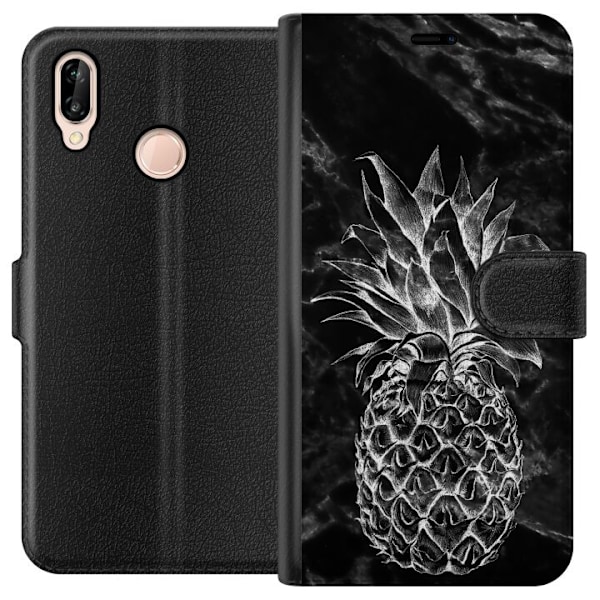 Huawei P20 lite Lompakkokotelo Marmorinananas