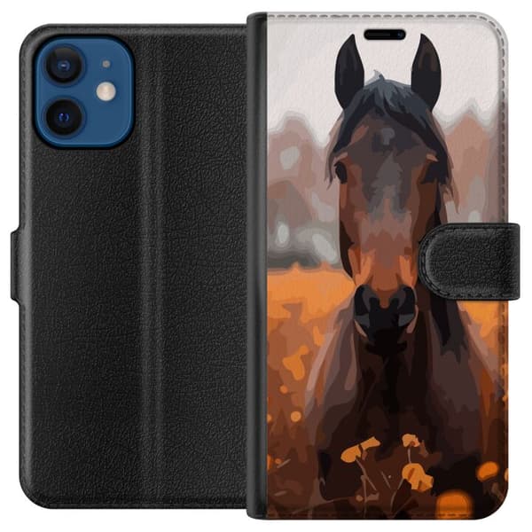 Kompatibelt Plånboksfodral till Apple iPhone 12 mini Höstens Häst