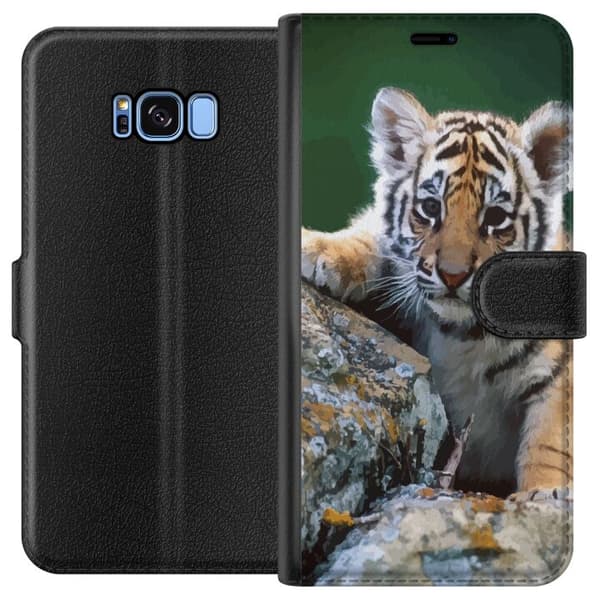 Kompatibelt Plånboksfodral till Samsung Galaxy S8 Tiger