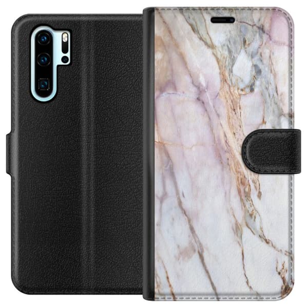 Kompatibelt Lommeboketui til Huawei P30 Pro Marmor