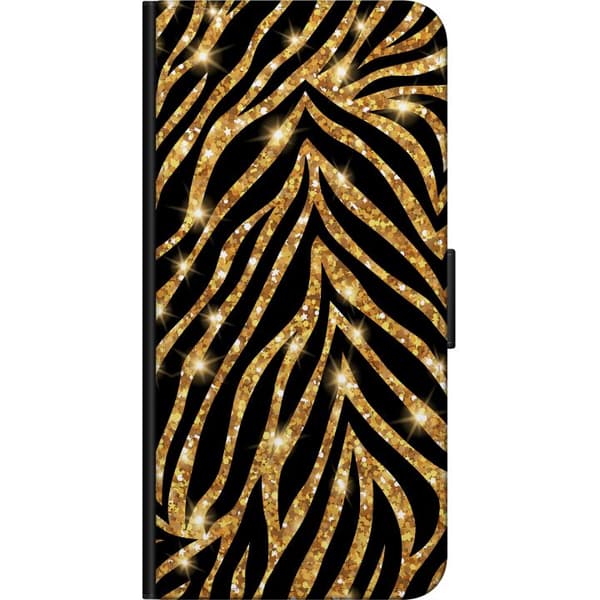 Kompatibelt Plånboksfodral till Samsung Galaxy A20s Gold & Glitter