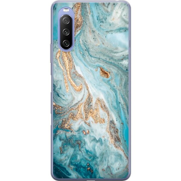 Sony Xperia 10 III Lite Gjennomsiktig deksel Magisk Marmor