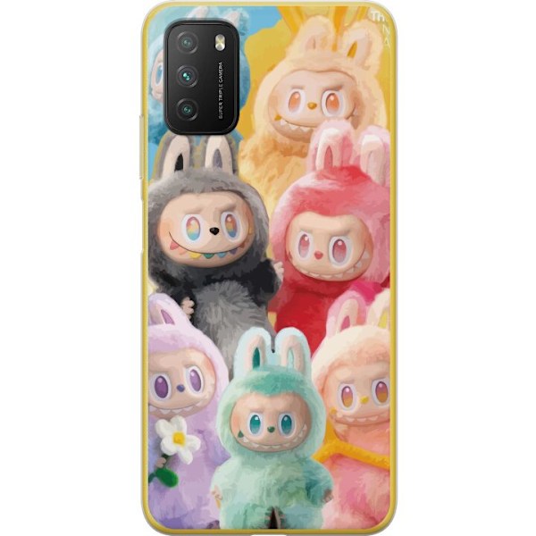 Xiaomi Poco M3  Genomskinligt Skal Labubu Sketch Style – Han