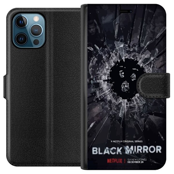 Apple iPhone 12 Pro Max Lompakkokotelo Black Mirror Sci-Fi Net