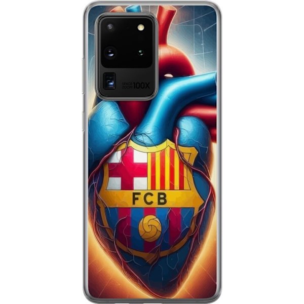 Samsung Galaxy S20 Ultra Gennemsigtig cover FCB Hjerte