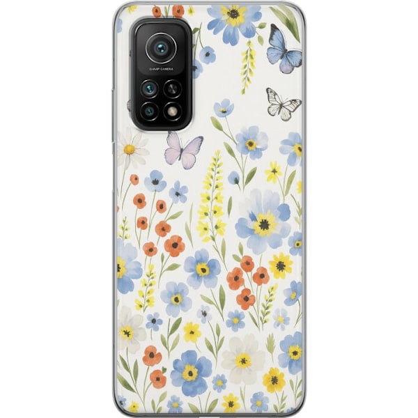 Xiaomi Mi 10T Pro 5G Genomskinligt Skal Sommarblommor