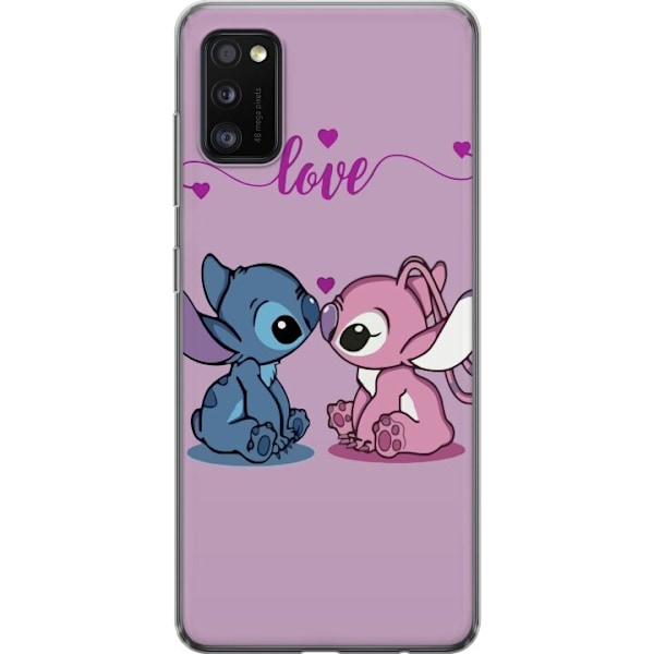 Samsung Galaxy A41 Läpinäkyvä kuori Lilo & Stitch – Angel