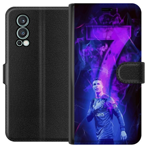 OnePlus Nord 2 5G Tegnebogsetui Ronaldo 7 - Fodboldlegende i Handling for Fans
