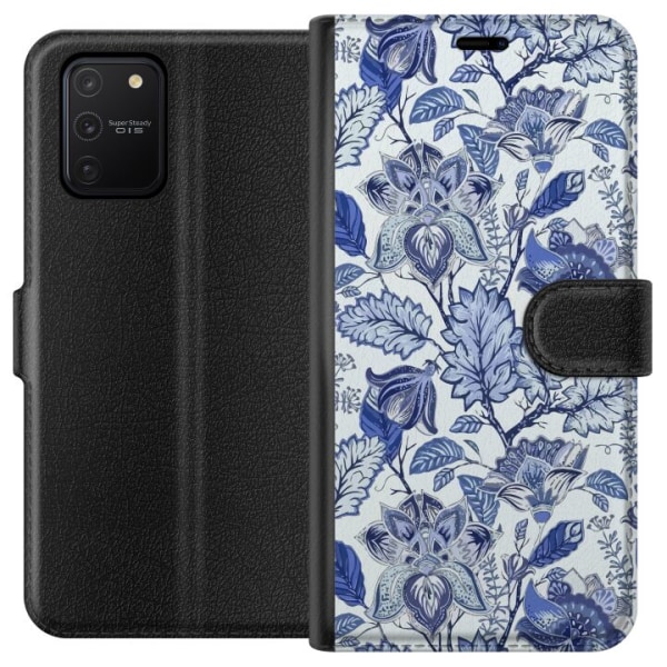 Samsung Galaxy S10 Lite Plånboksfodral Blommor Blå...