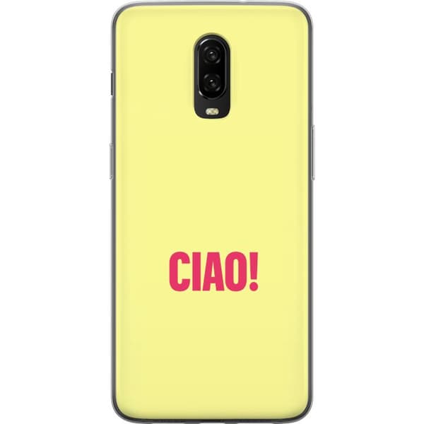 Kompatibelt Mobildeksel til OnePlus 6T Rosa CIAO gul