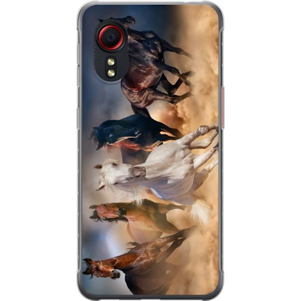 Samsung Galaxy Xcover 5 Genomskinligt Skal Hästar