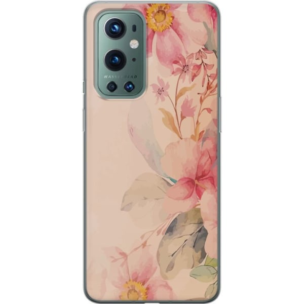 OnePlus 9 Pro Gennemsigtig cover Farverige Blomster