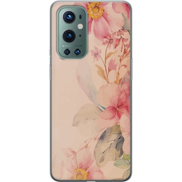 OnePlus 9 Pro Genomskinligt Skal Färgglada Blommor