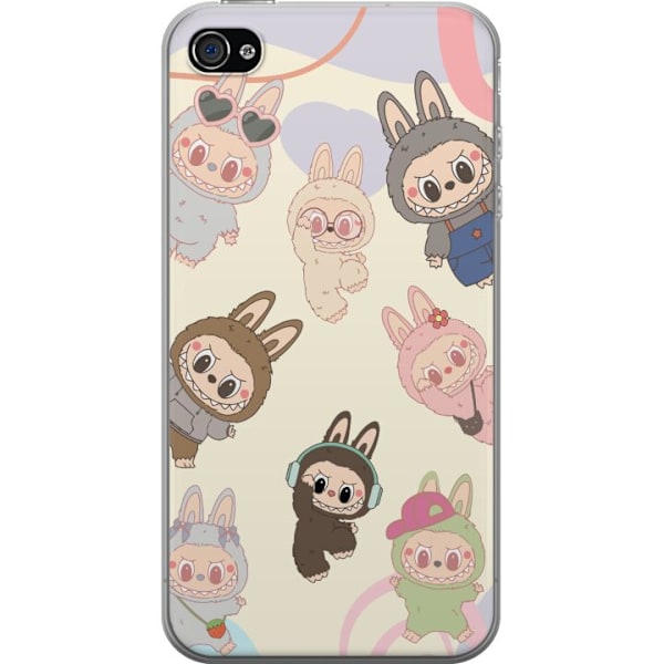 Apple iPhone 4 Läpinäkyvä kuori Labubu Pop Mart Kokoelma Motiivi Figuuri Kokoelma Suunnittelu Suosittu Taidelelu Pop Mart Luova Graafinen