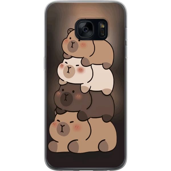 Kompatibelt Mobildeksel til Samsung Galaxy S7 Capybara Kawaii Søt Dyrefigur