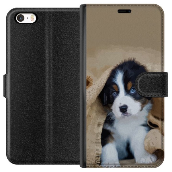 Apple iPhone SE (2016) Plånboksfodral Hundbebis