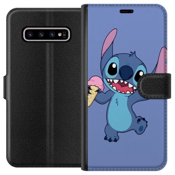 Kompatibelt Lommeboketui til Samsung Galaxy S10+ Glad Stitch