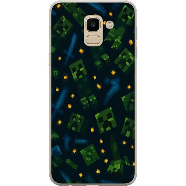 Samsung Galaxy J6 Gennemsigtig cover Minecraft Dungeons Mob