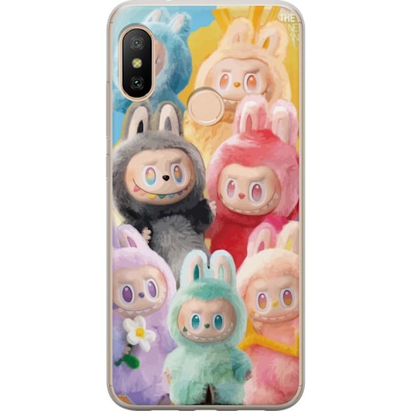 Xiaomi Redmi 6 Pro Genomskinligt Skal Labubu Sketch Style –