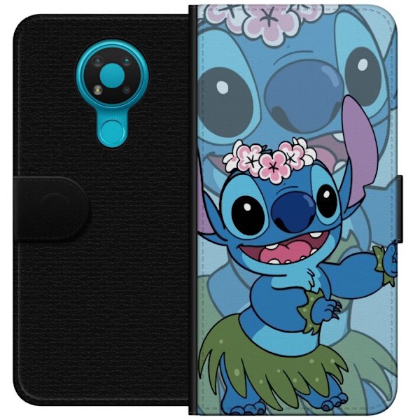 Nokia 3.4 Lompakkokotelo Stitch tähtien alla - Taianomainen A