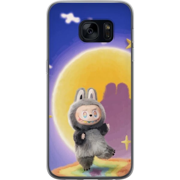 Samsung Galaxy S7 Läpinäkyvä kuori Labubu Neon Pop - Neonväri pop-taiteen hirviö