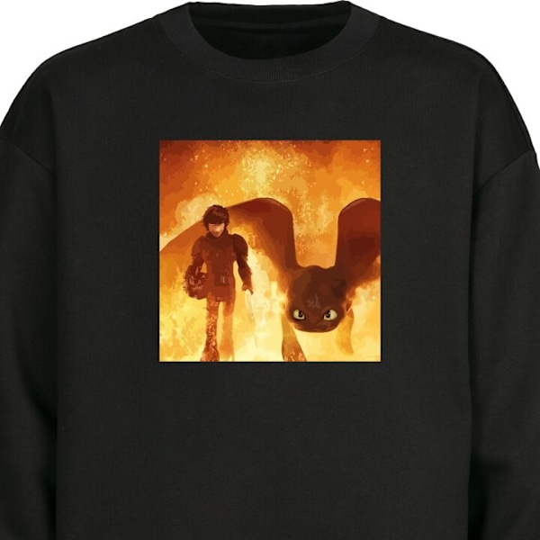 Sweatshirt för Vuxen | Klassisk Collegetröja Draktränaren svart XXL