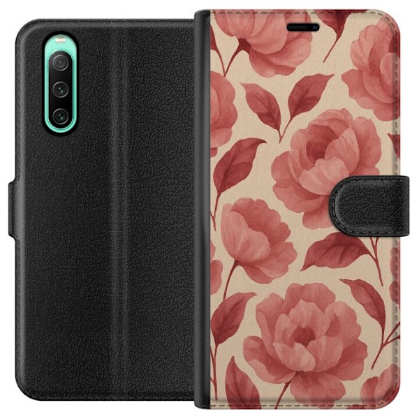 Sony Xperia 10 IV Lompakkokotelo Ruusun Kukinta