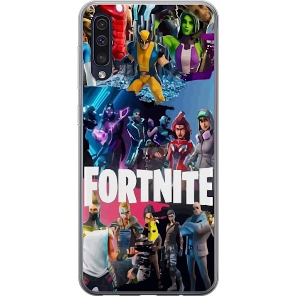 Samsung Galaxy A50 Läpinäkyvä kuori Fortnite