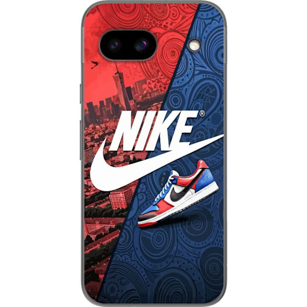 Google Pixel 8a Läpinäkyvä kuori  Nike Logo Punainen Sininen Lenkkarit Tyyli Urheilu Muoti Suosittu Swoosh Kuviointi Harjoitusvaatteet Graafinen Ik