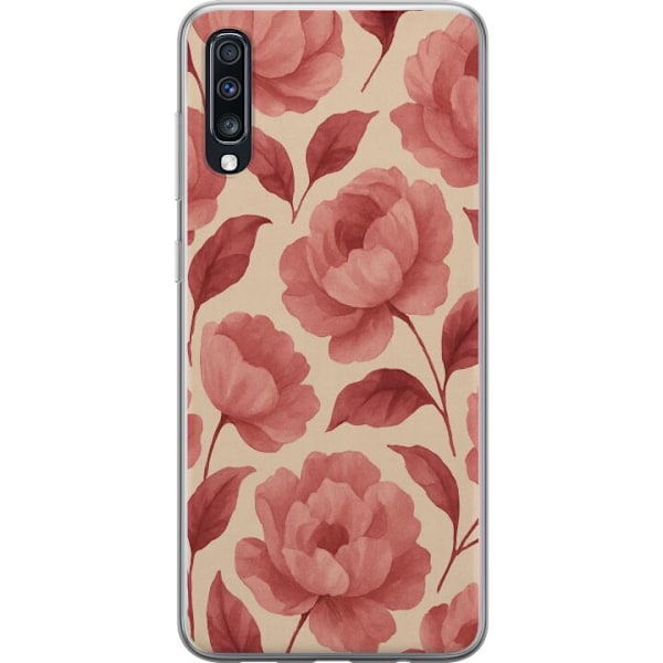 Samsung Galaxy A70 Läpinäkyvä kuori Ruusun Kukinta