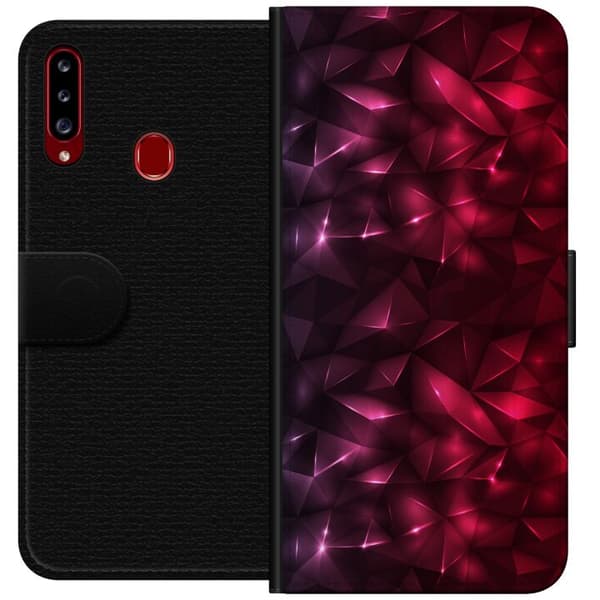 Kompatibelt Plånboksfodral till Samsung Galaxy A20s Tempting Red