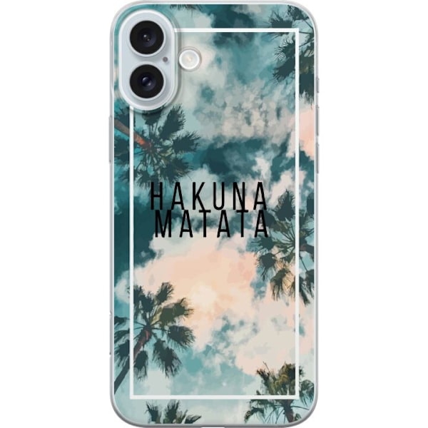 Apple iPhone 16 Plus Gennemsigtig cover Hakuna Matata