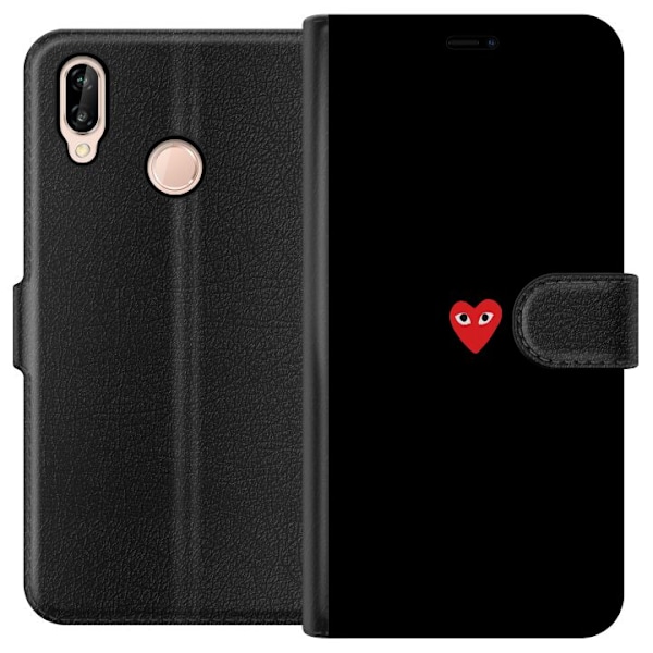 Huawei P20 lite Lompakkokotelo Sydän