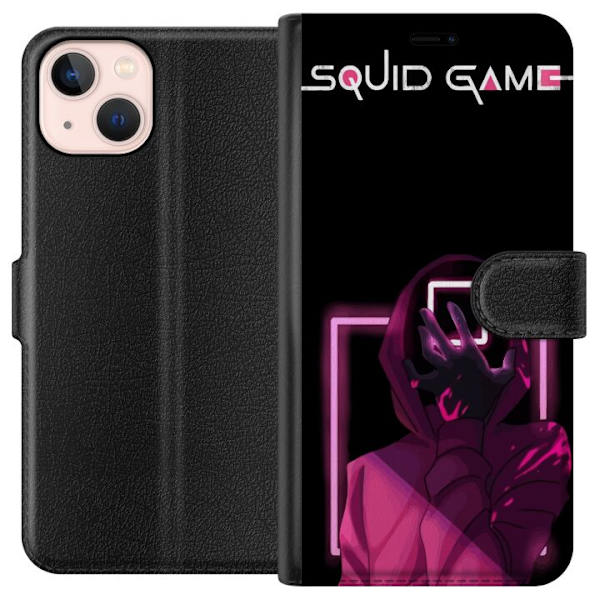 Apple iPhone 13 Lompakkokotelo Squid Game Teema Suosittu Sarja Motiivi Graafinen Ikoninen Suunnittelu Aasialainen Popkulttuuri Jännitys Draama