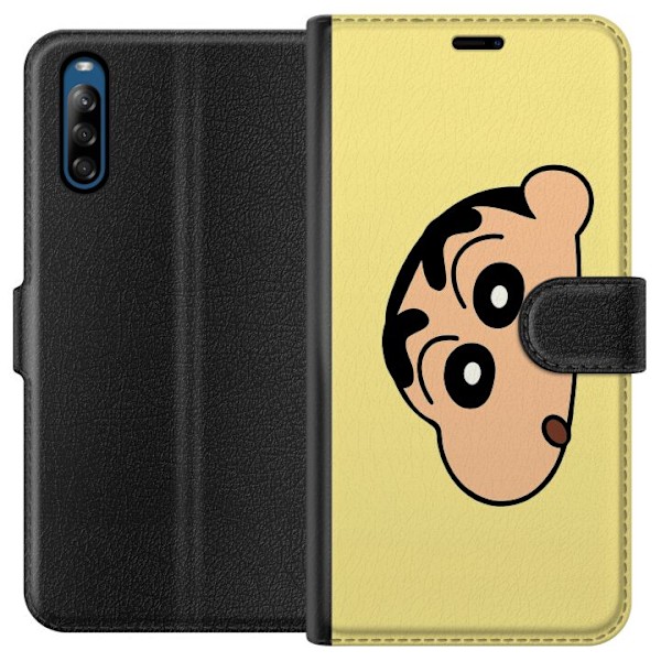 Sony Xperia L4 Lompakkokotelo Peeking Shinchan