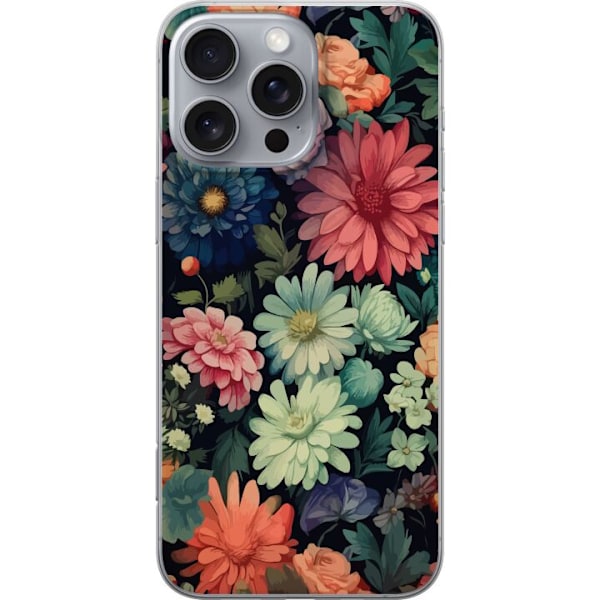 Apple iPhone 16 Pro Max Gennemsigtig cover Blomster