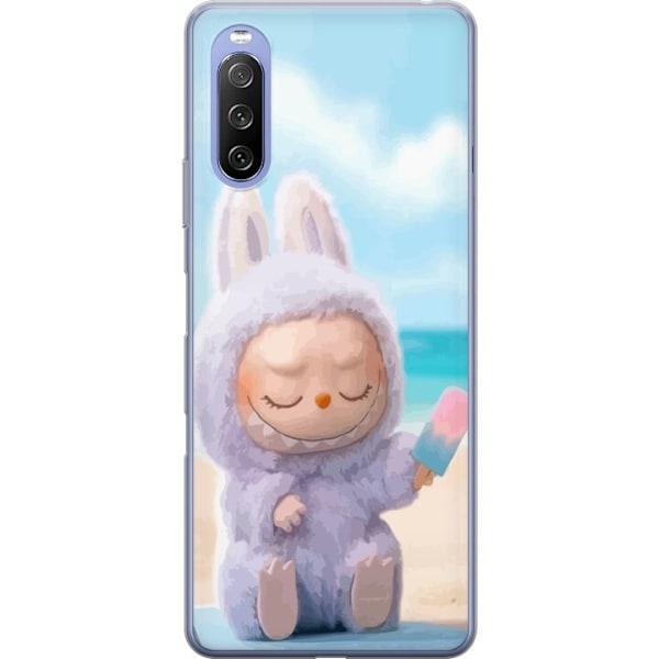 Sony Xperia 10 III Lite Läpinäkyvä kuori Labubu Vaaleanpunainen Tunnelma