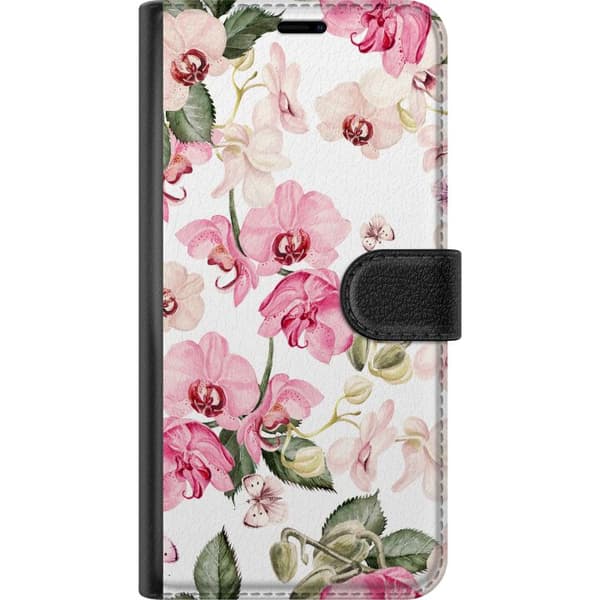 Kompatibelt Plånboksfodral till Apple iPhone 16 Pro Max Rosa blommor