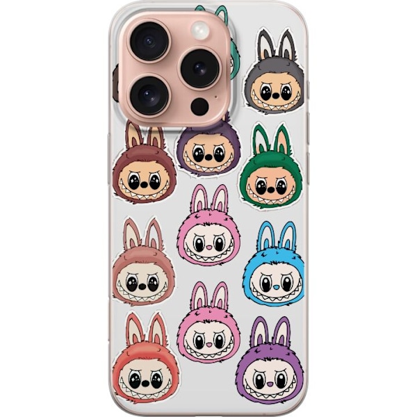 Apple iPhone 16 Pro Gjennomsiktig deksel Labubu Macaron Monste