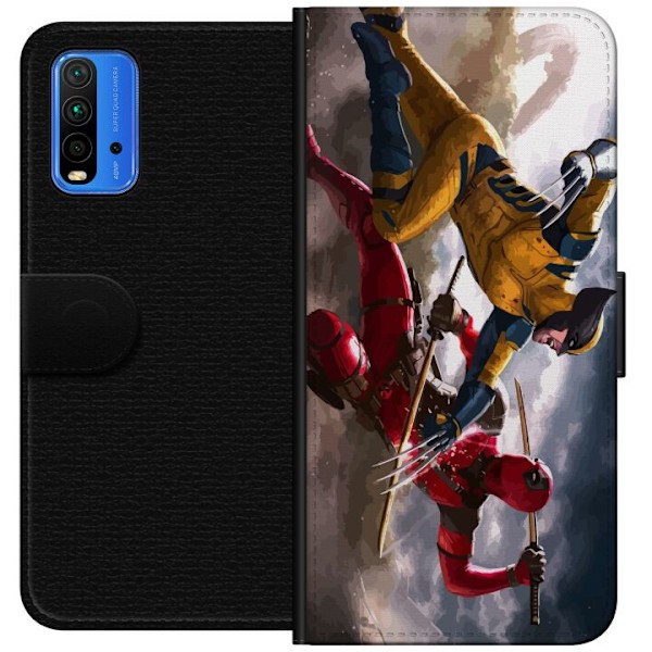 Xiaomi Redmi Note 9 4G Plånboksfodral Wolverine Deadpool